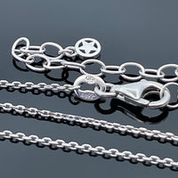 KETTE AUS 925/-SILBER RHODINIERT MIT ZIRKONIA