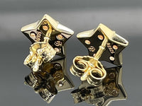 OHRSTECKER AUS 925/- SILBER VERGOLDET MIT ZIRKONIA