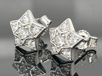 OHRSTECKER AUS 925/- SILBER RHODINIERT MIT ZIRKONIA