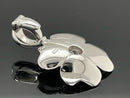 CLIP ANHÄNGER AUS 925/- SILBER RHODINIERT MIT ZIRKON (CA. 0,70 ct.)