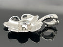 CLIP ANHÄNGER AUS 925/- SILBER RHODINIERT MIT ZIRKON (CA. 0,70 ct.)