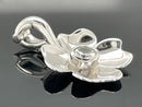 CLIP ANHÄNGER AUS 925/- SILBER RHODINIERT MIT ZIRKON (CA. 0,70 ct.)