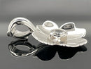 CLIP ANHÄNGER AUS 925/- SILBER RHODINIERT MIT ZIRKON (CA. 0,70 ct.)