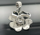 CLIP ANHÄNGER AUS 925/- SILBER RHODINIERT MIT ZIRKON (CA. 0,70 ct.)