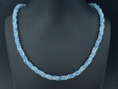 COLLIER 925/- SILBER VERGOLDET MIT AQUAMARIN