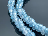 COLLIER 925/- SILBER VERGOLDET MIT AQUAMARIN