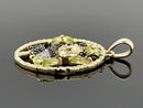 ANHÄNGER AUS 925/- SILBER VERGOLDET MIT PERIDOT, SPINELL & ZIRKON
