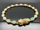 ARMBAND AUS 925/- SILBER VERGOLDER MIT ÄTHIOP.OPAL