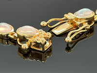 ARMBAND AUS 925/- SILBER VERGOLDER MIT ÄTHIOP.OPAL