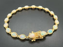 ARMBAND AUS 925/- SILBER VERGOLDER MIT ÄTHIOP.OPAL