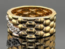 RING AUS 925/- SILBER VERGOLDET MIT WEIßTOPAS