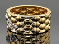 RING AUS 925/- SILBER VERGOLDET MIT WEIßTOPAS