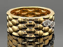 RING AUS 925/- SILBER VERGOLDET MIT WEIßTOPAS