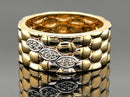 RING AUS 925/- SILBER VERGOLDET MIT WEIßTOPAS