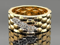 RING AUS 925/- SILBER VERGOLDET MIT WEIßTOPAS
