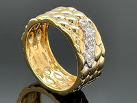 RING AUS 925/- SILBER VERGOLDET MIT WEIßTOPAS