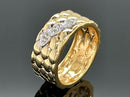 RING AUS 925/- SILBER VERGOLDET MIT WEIßTOPAS