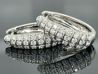 CREOLEN AUS 950/- PLATIN MIT BRILLANT SI1 (ges. ca.0,75 ct.)