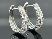CREOLEN AUS 950/- PLATIN MIT BRILLANT SI1 (ges. ca.0,75 ct.)