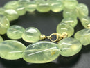 COLLIER 375/- GELBGOLD MIT PREHNIT, PYRIT BEH. & HÄMATIT BEH.