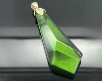 CLIP ANHÄNGER AUS 375/- GELBGOLD MIT BERNSTEIN (CA. 16,0 ct.)