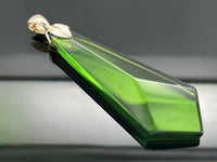 CLIP ANHÄNGER AUS 375/- GELBGOLD MIT BERNSTEIN (CA. 16,0 ct.)