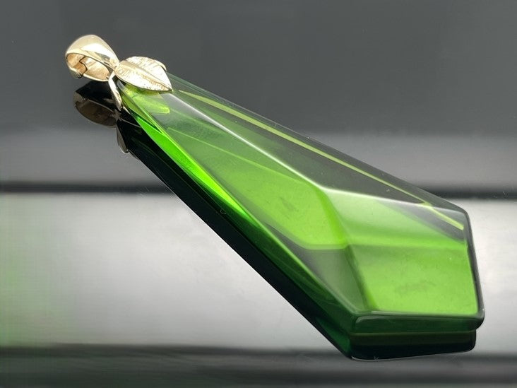 CLIP ANHÄNGER AUS 375/- GELBGOLD MIT BERNSTEIN (CA. 16,0 ct.)