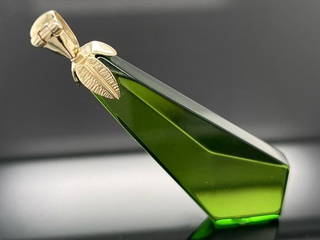 CLIP ANHÄNGER AUS 375/- GELBGOLD MIT BERNSTEIN (CA. 16,0 ct.)