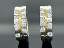 CREOLEN AUS 999/- PLATIN & 750/- GELBGOLD MIT BRILLANTEN LR (GES.CA.0,30 ct.)