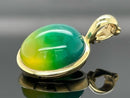 CLIP ANHÄNGER AUS 925/- SILBER VERGOLDET MIT KRISTALLOPAL BEH. (CA.3,90 ct.)