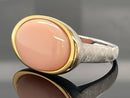 RING AUS 925/- SILBER BICOLOR MIT OPAL (CA. 7,58 ct.)