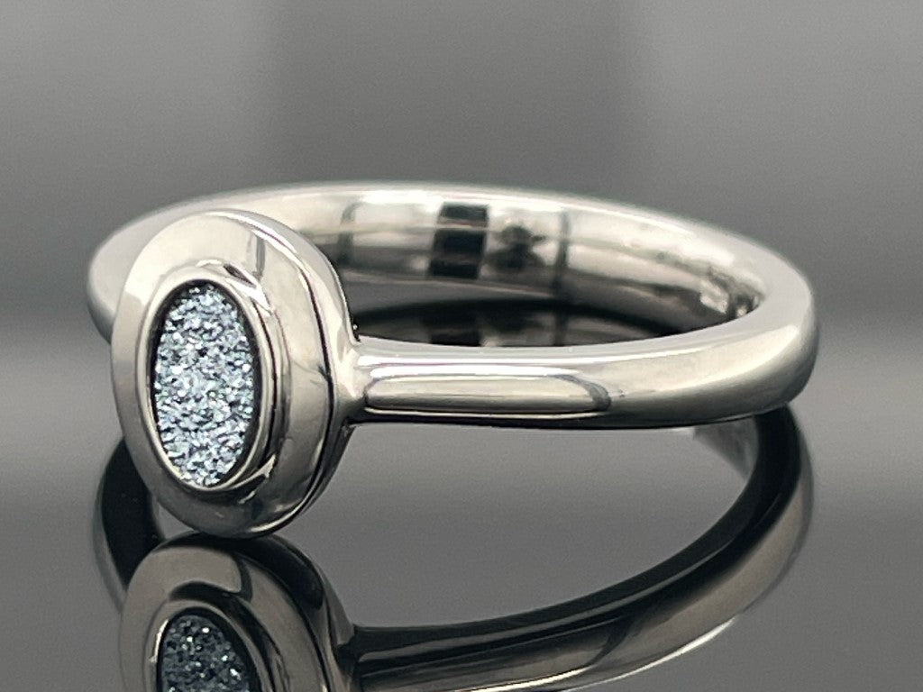 RING AUS 950/- PLATIN MIT OSMIUM
