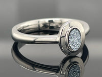 RING AUS 950/- PLATIN MIT OSMIUM