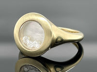 RING AUS 585/- GELBGOLD MIT BRILLANTEN (ges.ca. 0,12 ct.)