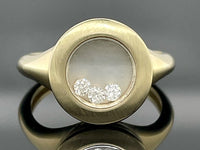 RING AUS 585/- GELBGOLD MIT BRILLANTEN (ges.ca. 0,12 ct.)