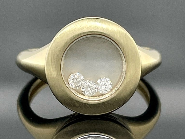 RING AUS 585/- GELBGOLD MIT BRILLANTEN (ges.ca. 0,12 ct.)
