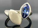 RING AUS 585/- AUS CHAMPAGNER GOLD MIT TANSANIT AAA ( CA. 0,92 ct.)