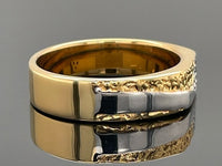 RING AUS 925/- SILBER BICOLOR MIT DIAMANTEN (GES. CA.0,06 ct.)