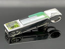 ANHÄNGER AUS 925/- SILBER RHODINIERT MIT MOSAIK & PERIDOT (GES. CA.9,30 ct.)