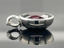 ANHÄNGER AUS 950/- PLATIN MIT RHODOLITH (CA. 10,0 ct.)