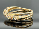 RING AUS 375/- GELBGOLD MIT MULTI SAPHIR (GES.CA. 0,612 ct.)