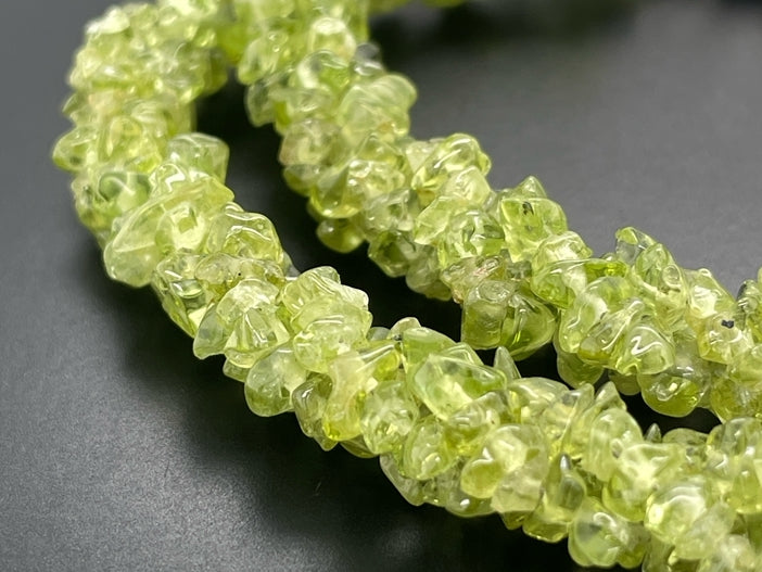 COLLIER 925/- SILBER RHOD. MIT PERIDOT