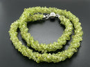COLLIER 925/- SILBER RHOD. MIT PERIDOT