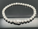 ARMBAND 925/-SILBER RHODINIERT MIT DIAMANTEN (GES. CA. 0,15 ct.)