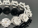 ARMBAND 925/-SILBER RHODINIERT MIT DIAMANTEN (GES. CA. 0,15 ct.)
