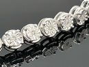 ARMBAND 925/-SILBER RHODINIERT MIT DIAMANTEN (GES. CA. 0,15 ct.)