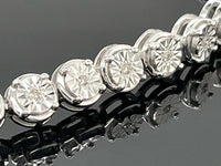 ARMBAND 925/-SILBER RHODINIERT MIT DIAMANTEN (GES. CA. 0,15 ct.)
