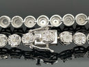 ARMBAND 925/-SILBER RHODINIERT MIT DIAMANTEN (GES. CA. 0,15 ct.)