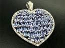 ANHÄNGER AUS 925/- SILBER RHODINIERT MIT TANSANIT & ZIRKON