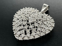 ANHÄNGER AUS 925/- SILBER RHODINIERT MIT DIAMANTEN